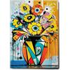 Giallobus - Quadro - 48 - Vaso di Fiori - Tela Canvas Telaio Standard - 70x100 - Pronto da Appendere - Quadri Moderni per la casa