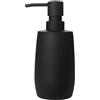 AJEUNGAIN Dispenser Sapone Bagno Nero, Moderno Dosatore Sapone Cucina Dispenser Detersivo Piatti, 10 OZ Dispenser Sapone Liquido Ricaricabile, Dispenser Sapone Mani con Pompa (Nero Elegante)