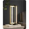 EDISHINE Lampada da comodino LED touch dimmerabile, moderna lampada da tavolo in metallo nero oro, 3 temperature di colore, per camera da letto, soggiorno, ufficio, scrivania, regalo, ecc.
