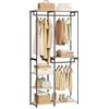 WOLTU Stand Appendiabiti in MDF Attaccapanni Guardaroba Armadio Scaffale Porta Abiti Acciaio 90x40x204,5 cm