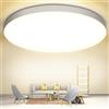 OUILA Plafoniera LED Soffitto 24W, Lampada da Soffitto 4000K 2000LM Plafoniera Bagno IP44 Impermeabile Rotonda Ø28CM Lampadario LED Moderna Luce Soffitto per Cameretta, Cucina, Soggiorno