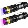 DARKBEAM Torcia UV 365nm 395nm LED, Lampada di Wood Portatile, Luce Nera Ultravioletta Blacklight Mini, Animali Urina Cane/Gatto Smacchiatore Rivelatore, Resina indurita (2 Pezzi)