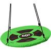GO!elements altalena a nido | altalena rotonda per bambini | altalena per bambini & altalena adulti regolabile in altezza fino a 150 kg di capacità | Dimensioni: ø 80 cm, Colore: Verde