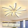 OTREN Plafoniera LED Soffitto Dimmerabile 70cm 48W con Telecomando, 3000K-6500K, Luce Notturna, Timer e Funzione Memoria, Lampadario Camera da Letto Moderno Design a Petali, per Soggiorno e Cucina