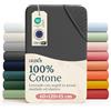Laleni Lenzuola Culla Neonato - Lenzuola Lettino - Lenzuola Carrozzina Neonato - Coprimaterasso Culla con Angoli Elastici - Coprimaterasso Lettino 100% Cotone 135gsm - Antracite - 60x120cm