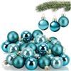 COM-FOUR® 40x Palline di Natale - decorazioni per l'albero di Natale - palline di vetro Ø 3 cm - Decorazione natalizia - piccole palline di Natale in vero vetro per Natale