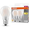 OSRAM Lampada LED BASE CLASSIC A GLFR 40 con attacco E27, goccia, confezione doppia, 4W, 470lm, 2700K, luce bianca calda, bassa emissione di calore, lunga durata, basso consumo energetico