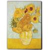 Giallobus - Quadro - Vincent Van Gogh - I Girasoli - Tela Canvas Telaio Premium Alto Spessore - 35L x 50l cm - Pronto da appendere - Quadri moderni per la casa