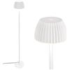 BRILONER - Lampada da terra LED con touch, dimmerabile, bordo luminoso, luce bianca calda, piantana, salotto, soggiorno, 19x124 cm, bianco antico