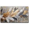 Giallobus - Quadro - 39 - Penne dorate - Tela Canvas Telaio Standard - 70x40 - Pronto da appendere - Quadri moderni per la casa