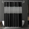 URAQT Tenda da Doccia antimuffa, Impermeabile, in PEVA, Resistente alla Muffa, con 12 Ganci, Stile giunzioni, per Vasca da Bagno e Box Doccia, 180 x 180 cm, Colore Nero
