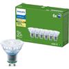 PHILIPS Faretti LED UltraEfficient Philips GU10, Confezione da 6, 215 Lumen, 35 W, Senza Sfarfallio, EyeComfort, Maggiore Durata, Luce Bianca Calda da 2.700 K