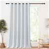 PONY DANCE Tende Oscuranti Camera da Letto Tenda Termica Isolante Freddo e Caldo Curtain Moderne per Soggiorno con Anelli 1 Pezzo L 200 x A 245 cm, Bianco Grigio