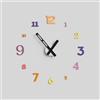 Giallobus - Orologio da Parete Adesivo Grande Float - Typos - Legno Mdf - Float ⌀ 60/80/110cm - 03 - Fruit - Orologio da parete moderno - Numeri adesivi 3d - Diametro variabile 60/80/100cm