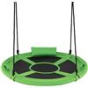 COSTWAY Altalena a Nido per Bambini, Altalena Rotonda con Corde Regolabili in Altezza, Cuscino e Maniglia, Ideale per Cortile e Giardino, Capacità di Carico 150 kg (Verde)