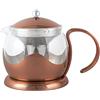 La Cafetière Teiera La Cafetière Teiera in vetro a foglie sciolte con infusore, 1,2 L, rame