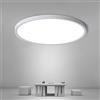 Osairous Plafoniera LED Soffitto, Ø30cm 24W Plafoniera LED, IP44 Lampada da Soffitto, 6500k 2160 LM Luce Bianco Fredda per Soggiorno, Camera da Letto, Cucina, Bagno, Balcone
