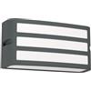 Eglo Camarada - Lampada da parete per esterni, applique rettangolare per esterni, in metallo colore antracite, attacco E27, IP54