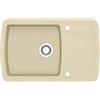vidaXL Lavello da Cucina in Granito Naturale Stile Contemporaneo Elegante Vasca Singola Reversibile con Filtro Lavandino Lavabo Beige