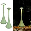 LuminexDesigns Set 2 Lampade da Tavolo LED Senza Fili Verdi - Touch Dimmerabile, Ricaricabili, Design Moderno Elegante e Minimalista in Metallo, per Camera, Soggiorno, Giardino, Cena e Uso Esterno
