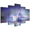 murando - Quadro Paesaggio Azzurro 150x75 cm 5 Pezzi - Stampa su Tela Strutturata - Quadri Componibili Moderni Grandi Soggiorno - Pannelli Decorativi per Pareti Decorazioni da Parete a-A-10437-b-a