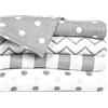 Cuddlebug Copertina Neonato in Mussola (4 Pezzi) - Coperte in 100% Mussola di Cotone per Neonato, Coperte in Mussola Morbide e Traspiranti, Teli Multiuso per Neonati (Spots n' Stripes)