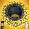 YAGOPAL Luci Natale Esterno,100M 800LED Luci di Natale Impermeabile 8 Modalità con Timer Halloween Christmas Catena Luminosa per Interno Esterno Casa Giardino Patio Festa Natale Albero