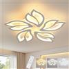 Comely Plafoniera LED Soffitto Dimmerabile, 45W Moderna Lampada da Soffitto con Telecomando, 5 Heads Forma di Petalo Lampadario LED per Soggiorno, Camera da Letto, Cucina