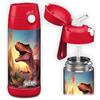 Jarlson® Borraccia Termica Bambini 350ml CHARLI [CON CANNUCCIA] Bottiglia Acciaio Inox - Termos per Bambini e Bambine - Mantiene Freddo - Senza BPA - Ideale per Scuola, Sport e Viaggi (Dinosauro 2.0)