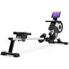 Capital Sports Vogatore, macchina per remare per un allenamento di forza efficace, Rowing Machine, home-trainer, vogatore per allenamento a casa 150kg, pieghevole, resistenza magnetica 8 livelli nero