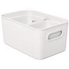 TATAY Cestino Portaoggetti Plastica Baobab | Set di 3 Scatole Organizzatrici | Manici Integrati | Design Compatto e Versatile | Plastica Riciclata Senza BPA | 18,7 x 27,8 x 13,3 cm, Bianco