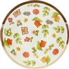 THUN, Ciotola in Legno d'Acacia Smaltato Decorato a Mano con Motivi Floreali, Versione Maxi, Linea Happy Country, 23x23x6.5 cm