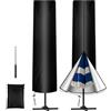 AiQInu Copri Ombrellone con Palo Telescopico, 210D Oxford-Tessuto Copertura Protettiva per Ø 3-4m Ombrelloni, Impermeabile Anti-UV per Ombrellone da Giardino Spiaggia Balcone, 240 * 57/57cm