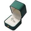 Oirlv Verde in PU Pelle Classico Scatola Anello Scatola per Anello per Matrimoni, Proposta di Matrimonio