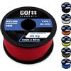 GO!elements 50m Paracord 2mm in corda di nylon antistrappo - Corda di sopravvivenza Paracord 100 Tipo I - antistrappo e caricabile fino a 45kg, Colore: Rosso