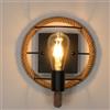 Comely Applique da Interno Vintage, Retrò Industriale Ferro Lampada da Parete a Forma di Corda di Canapa, E27 Illuminazioni a Muro per Bar, Loft, Ristoranti, Lunghezza 26cm (Senza Lampadina)