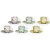 THUN - Set 6 tazzine espresso, Oasi - Porcellana - 6 * 9cm