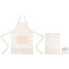 THUN Set presina, strofinaccio e grembiule, 100% cotone, Collezione Elengance, presina 20 x 20 cm strofinaccio 40 x 60 cm