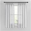 PONY DANCE Tende per Salotto Eleganti Tenda Soggiorno Tende Balcone Semitrasparenti Decorazione con Fettuccia per Camera da Letto 2 Pezzi L 140 x A 160 CM, Grigio Chiaro