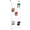 Amazon Basics Scarpiera da appendere alla porta, in metallo, per 18 paia, Bianco, 56 x 14 x 153 cm