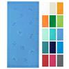 ZOLLNER Telo mare 100x200 cm - asciugamano da spiaggia delicato sulla pelle e super assorbente - lavabile fino a 60°C - 100% cotone - azzurro con design con animali marini - certificato Oeko Tex (R)