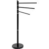 HAKU Porta asciugamani nero, metallo - Dim. L 22 cm x A 89 cm x P 42 cm, Stile Moderno