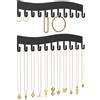 Josmimic Portagioie da parete - Supporto per collane, bracciali e orecchini - Organizzatore sospeso, set da 2, nero