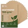 TK Gruppe Timo Klingler 100x Fogli Carta Kraft A4 160g/m² - Cartoncino Naturale Marrone Spesso - Carta Ecologica per Stampa, Lavoretti Creativi, Biglietti e Progetti Fai da Te