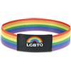 Made by Nami Braccialetto Pride Arcobaleno LGBT - Bracciale Tessuto Elastico Colorato Unisex
