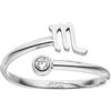 Purelei Anello con segno zodiacale - Anello da donna impermeabile in acciaio inox durevole - Anelli regolabili da 50 a 60 - Gioielli alla moda per il tuo look personalizzato, 60-66 cm, Gemma