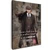 Artmazing | Quadro da parete XXL 45 x 60 cm su tela | Tommy Shelby Motivation | Cornice in legno massello certificato FSC | Stampa artistica di qualità per soggiorno, camera da letto, cucina e ufficio