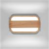 Osairous Applique da Parete LED, 13W 1462LM Lampada Parete Moderna per Interni, Lampada a Muro Color Legno per Corridoio Scale Ristorante, 6500K Luce Bianca Fredda, 27CM