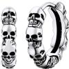 FaithHeart Orecchini a Bottone Teschio di Capra Satana Sigillo del Baphomet Leviatano Gioielli dell'Elemento Satanismo Satanista Retrò Vintage Orecchini Unisex Gioielli Religiosi