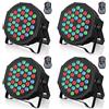 U`King 4PCS RGB Par LED Batteria Ricaricabile, 72W Luce da Palco Esterni con Telecomando, Illuminazione Discoteca 7 Modalità per Festa DJ Bar Concerti Halloween Natale